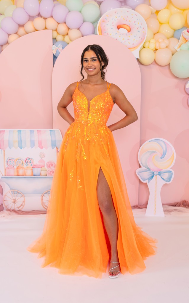 PF1136 Orange Prom/Evening Dress